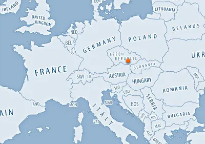 Brno is located in the middle of Europe